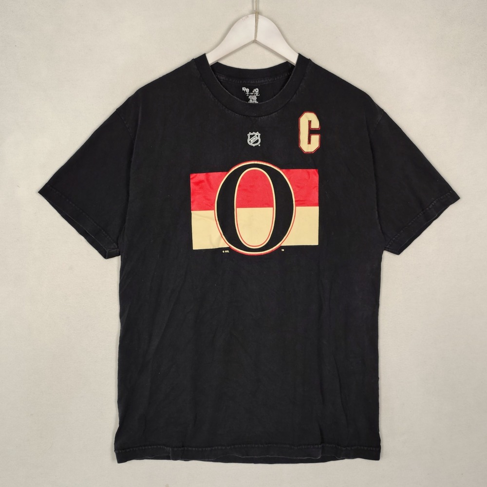 Reebok Ottawa Senators Erik Karlsson 65 NHL Hockey T-Shirt Black Mens Large